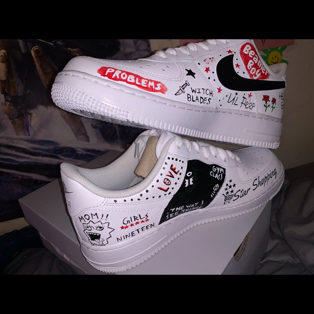 Lil Peep Nike Air Force One Sneakers - Picture 4 of 5